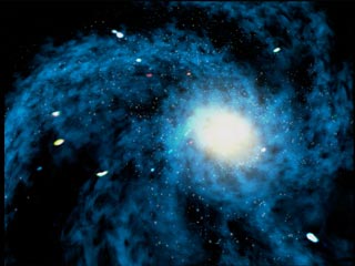 Top Image from Journey to Big Bang animation: Leaving the Milky Way