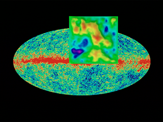 Bottom Image from CMB Ripples animation: WMAP Looks Back Through Time