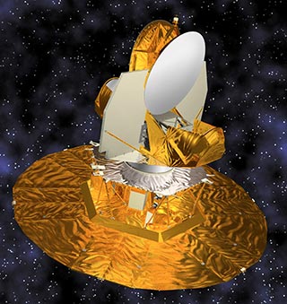 WMAP Spacecraft portrait with Background