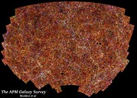 Survey of a 70 deg. swath of the southern sky, showing about 3 million galaxies out to a distance of more than 2 billion light years.